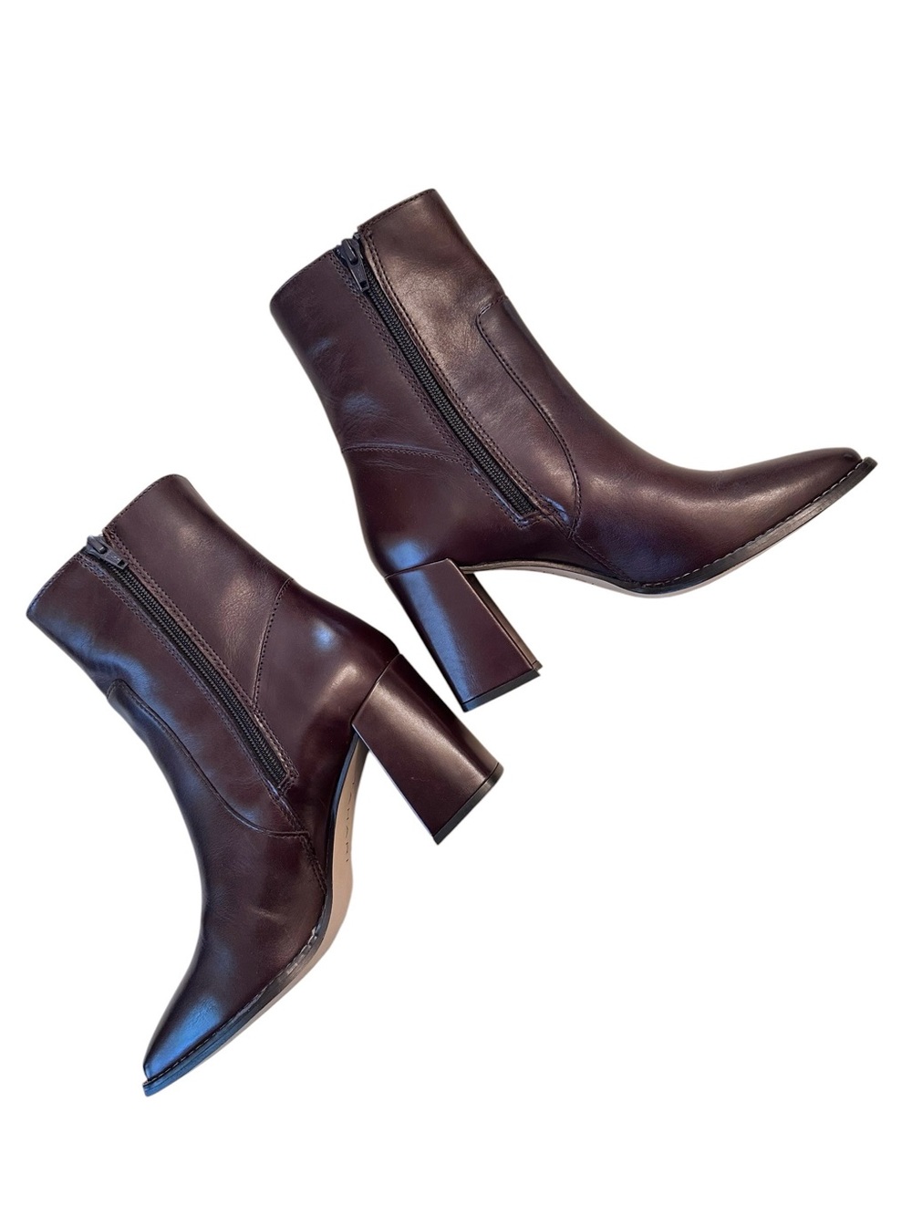 Tahari Chocolate Brown Leather Joni Boots - Picture 6 of 11